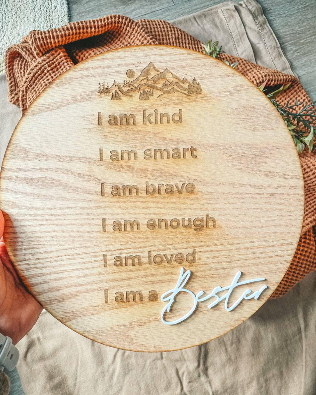 Round Affirmation Plaque