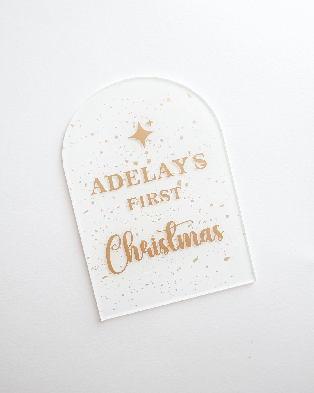 First Christmas Plaque Personalised - Arch or Round