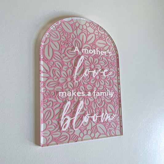 Mother's Day Plaque with Vinyl Background