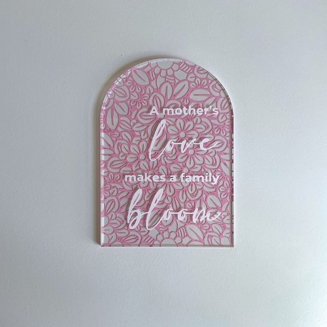 Mother's Day Plaque with Vinyl Background