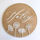 3D Flowers Name Plaque