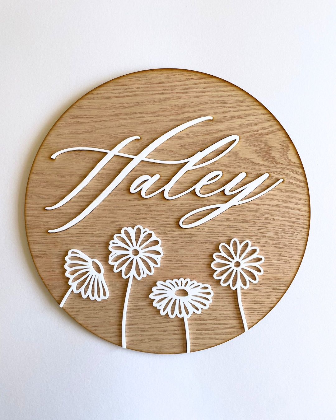 3D Flowers Name Plaque