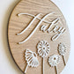 3D Flowers Name Plaque