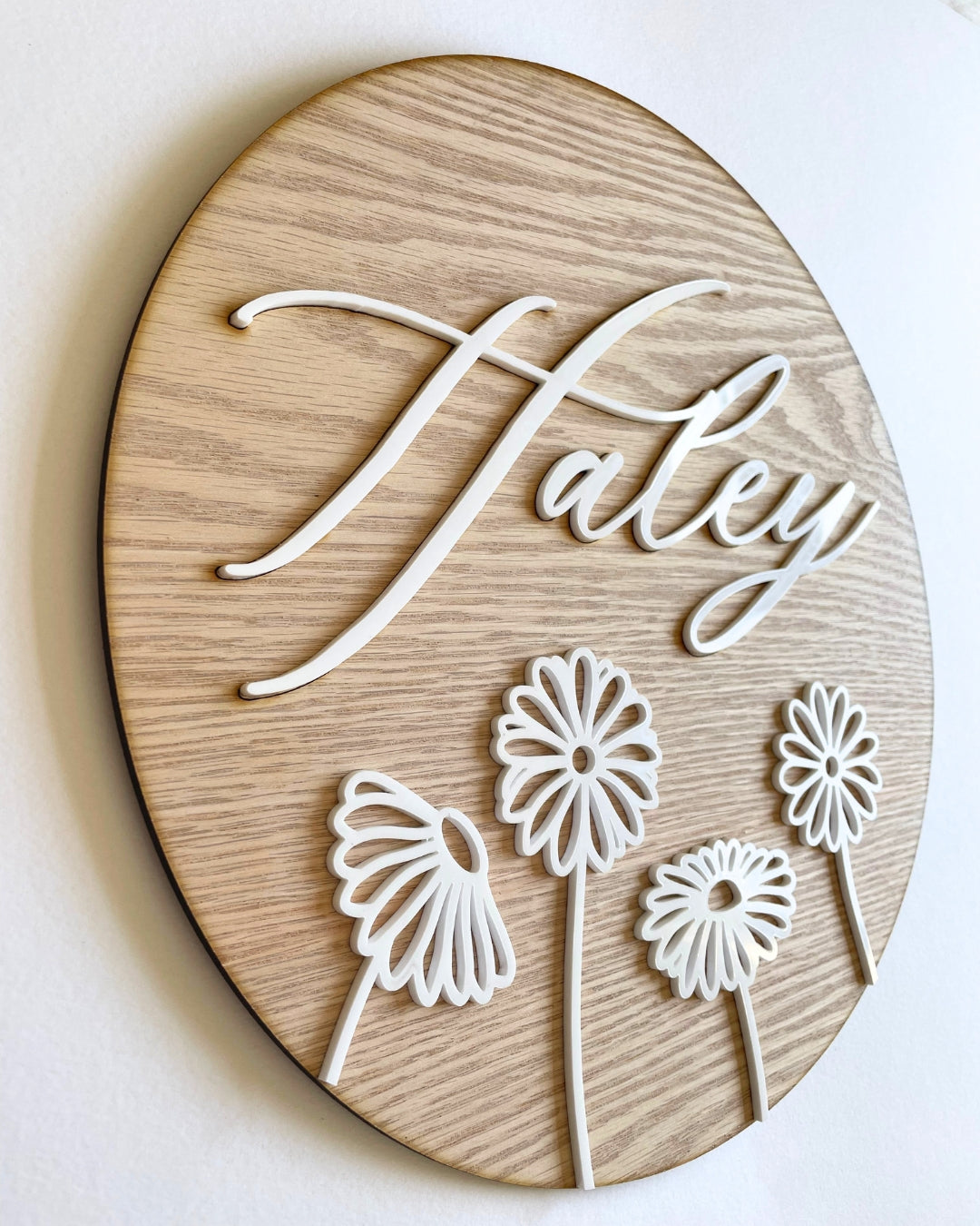 3D Flowers Name Plaque