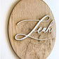 Engraved Flowers Name Plaque