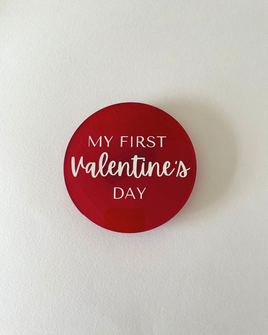First Valentine's Day Acrylic Plaque